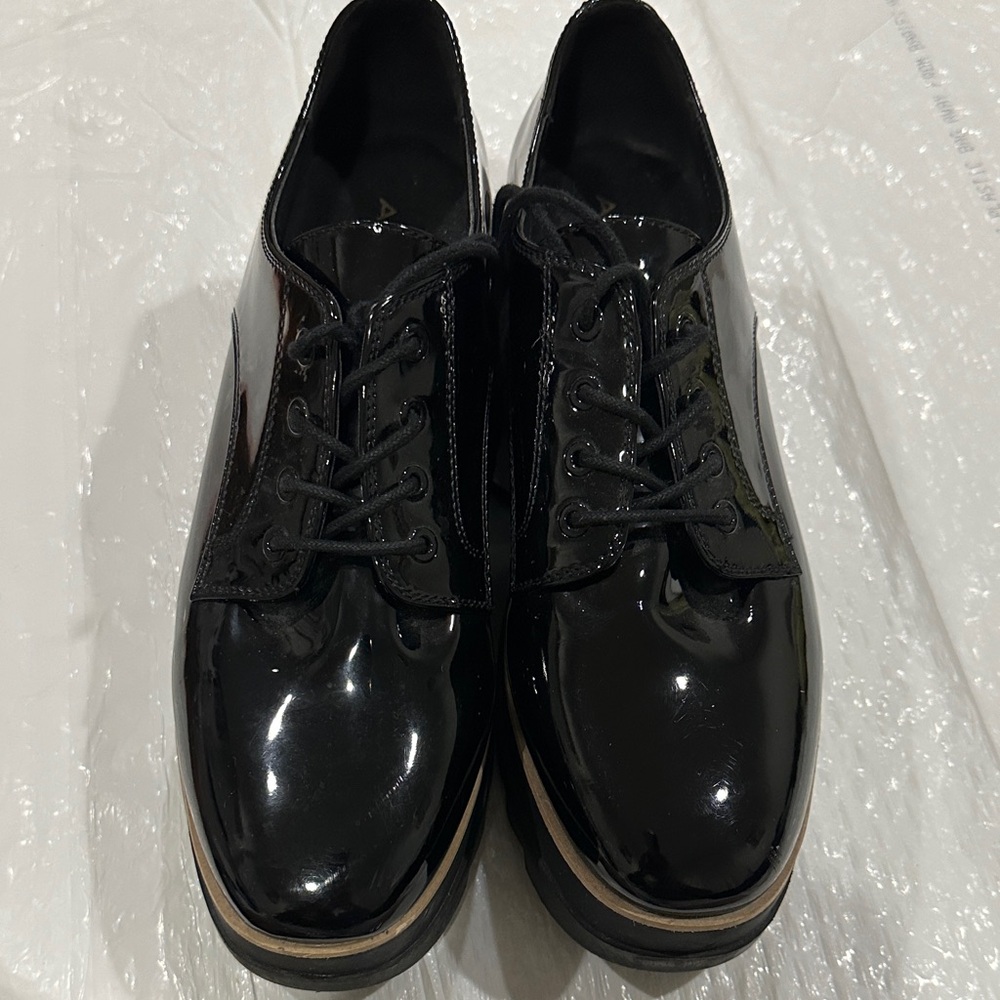 Aldo Black Patent Leather Oxfords